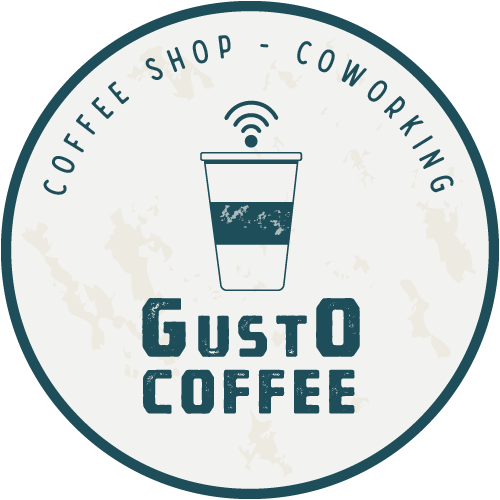 logo gusto coffee pour fond clair