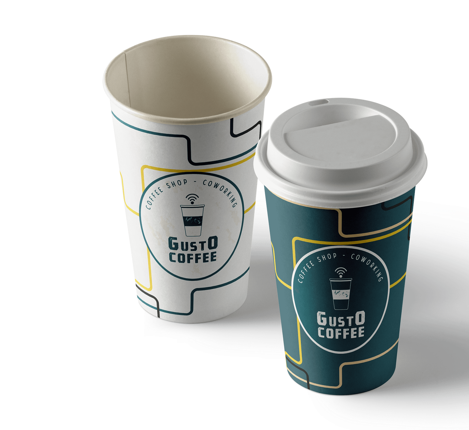 mock-up gobelet gusto coffee